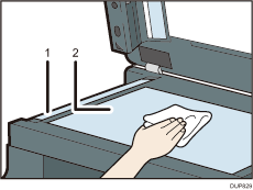 Απεικόνιση της πλάκας αντιγραφής με αριθμημένες υποδείξεις