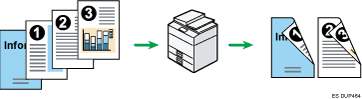Ilustración de copias dúplex