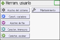 Ilustración de la pantalla del panel de mandos