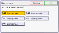 Ilustración de la pantalla del panel de mandos