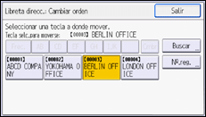 Ilustración de la pantalla del panel de mandos