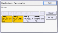 Ilustración de la pantalla del panel de mandos