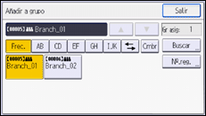 Ilustración de la pantalla del panel de mandos