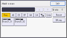 Ilustración de la pantalla del panel de mandos