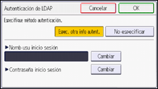 Ilustración de la pantalla del panel de mandos