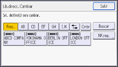 Ilustración de la pantalla del panel de mandos