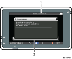 Ilustración del panel de mandos, ilustración con llamadas numeradas