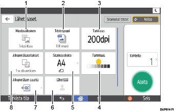 Käyttöpaneelin näyttö