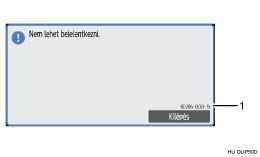 Kezelőpanel képernyőjének számozott jelölésű illusztrálása