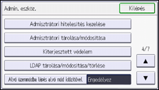 A kezelőpanel ismertetése