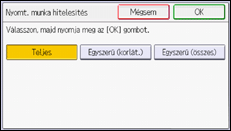 A kezelőpanel ismertetése