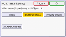 A kezelőpanel ismertetése