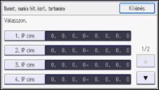 A kezelőpanel ismertetése