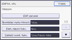 A kezelőpanel ismertetése