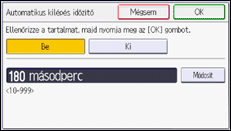 A kezelőpanel ismertetése