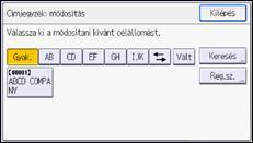A kezelőpanel ismertetése