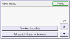 A kezelőpanel ismertetése
