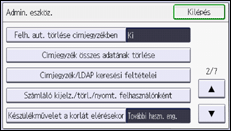 A kezelőpanel ismertetése