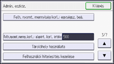 A kezelőpanel ismertetése