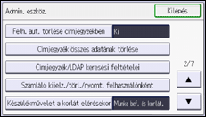 A kezelőpanel ismertetése