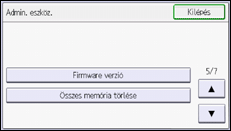 A kezelőpanel ismertetése