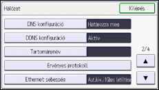 A kezelőpanel ismertetése
