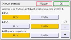 A kezelőpanel ismertetése