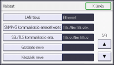 A kezelőpanel ismertetése