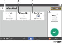A kezelőpanel ismertetése