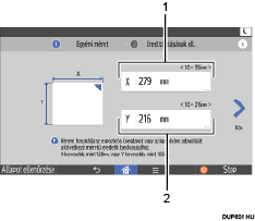 A kezelőpanel ismertetése