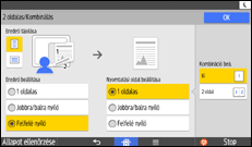 A kezelőpanel ismertetése