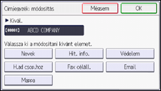 A kezelőpanel ismertetése