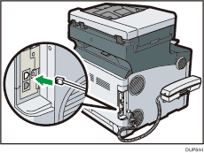 Illustrazione del lato posteriore della macchina