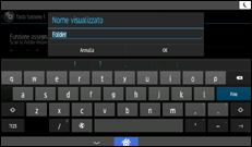 Illustrazione della schermata sul pannello di controllo