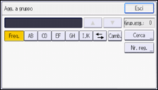 Illustrazione della schermata sul pannello di controllo
