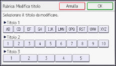 Illustrazione della schermata sul pannello di controllo