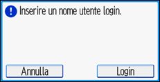 Illustrazione della schermata sul pannello di controllo