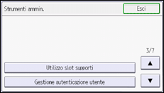 Illustrazione della schermata sul pannello di controllo