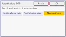 Illustrazione della schermata sul pannello di controllo