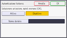 Illustrazione della schermata sul pannello di controllo