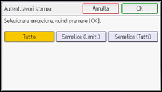 Illustrazione della schermata sul pannello di controllo