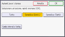 Illustrazione della schermata sul pannello di controllo