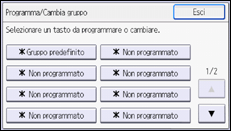 Illustrazione della schermata sul pannello di controllo