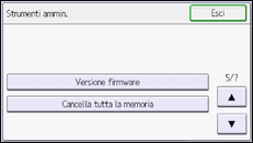 Illustrazione della schermata sul pannello di controllo