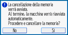Illustrazione della schermata sul pannello di controllo