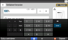 Afbeelding van bedieningspaneel