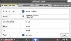 Afbeelding van bedieningspaneel