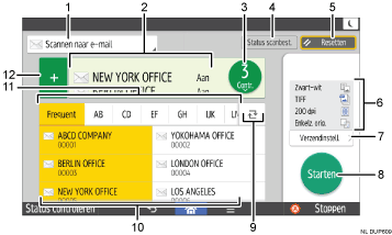 Afbeelding van bedieningspaneel