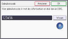 Afbeelding van bedieningspaneel
