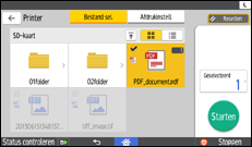 Afbeelding van bedieningspaneel